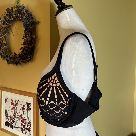 SWIMSUITS FOR ALL Size 24 Swim Bra Top Underwire Padded Cut-Outs Sexy $88 NEW - Picture 5 of 16